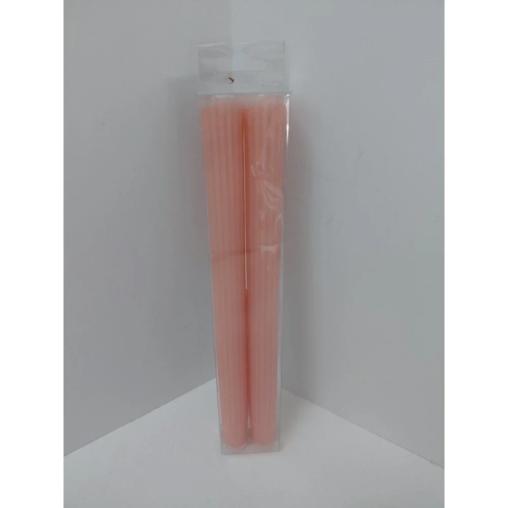 2 Piece Unscented Taper Candles Peach 10 Inch‎ Ashland Spring Home Decor NEW
